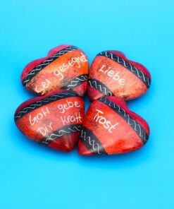 126 4er-Set Herz orange b