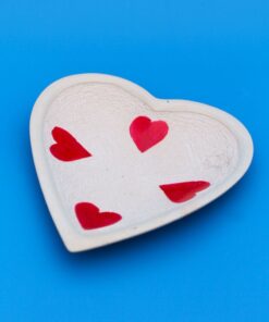 957 Große Herz-Schale rustikal mit kleinen Herzen